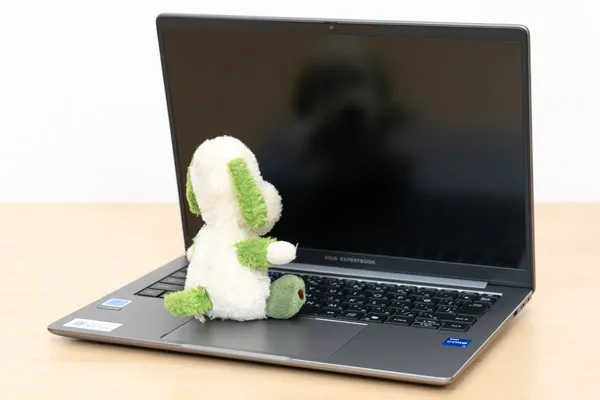 ASUS ExpertBook P3の映り込み