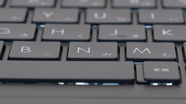 Zenbook 14 UM3406GAのキーボード拡大写真