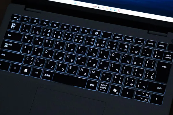 キーボードバックライトの写真