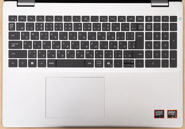 Dell 15のキーボード写真