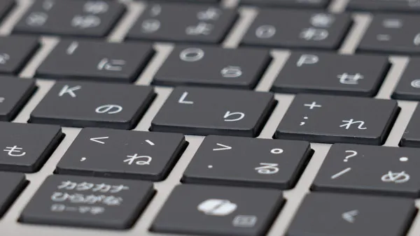 Dell 15のキーボード拡大写真