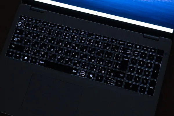 キーボードバックライトの写真