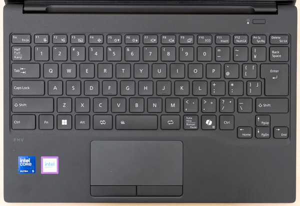 FMV WU2-K3のキーボード写真