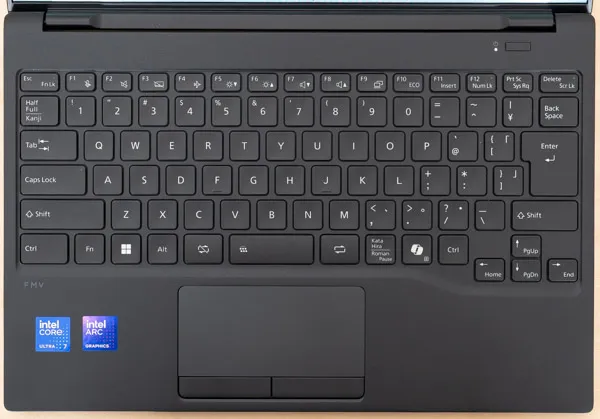 FMV WU7-K3のキーボード写真