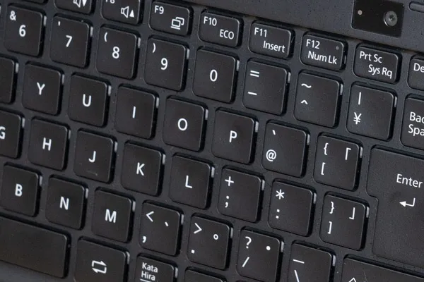 FMV WU8-K3のキーボード拡大写真