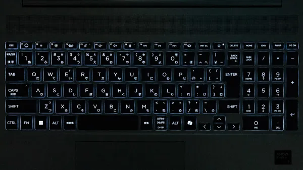 キーボードバックライト