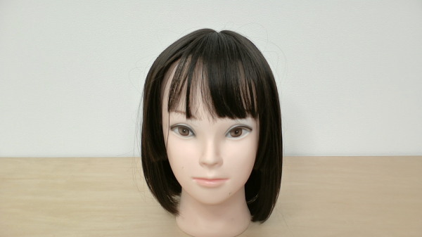 Webカメラで人形の顔を撮影した写真