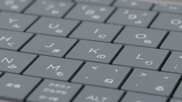 HP OmniBook X Flip 14-fkのキーボード拡大写真