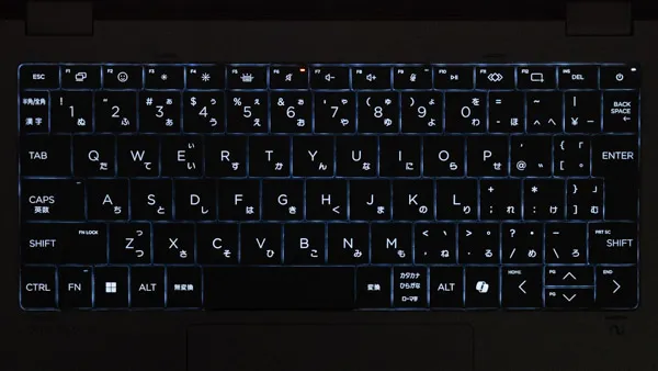 HP OmniBook X Flip 14-fkのキーボードバックライト