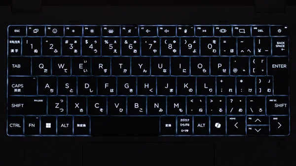 HP OmniBook X Flip 14-fmのキーボードバックライト