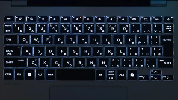 HP OmniBook 7 14-frのキーボードバックライト