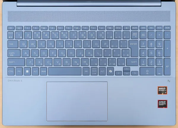 HP OmniBook 5 16-agのキーボード写真