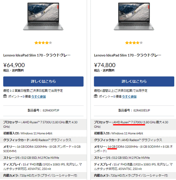 レノボ IdeaPad Slim 170 15.6型 (AMD)の実機レビュー - the比較