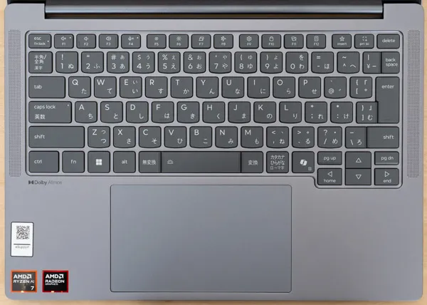 IdeaPad Pro 5 Gen 10(14型 AMD)のキーボード写真