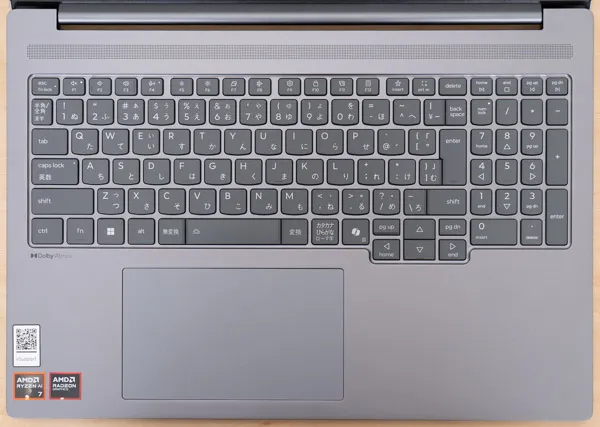 IdeaPad Pro 5 Gen 10(16型 AMD)のキーボード写真