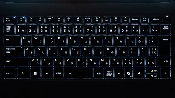 ThinkPad X9 15 Gen 1 Aura Editionのキーボードバックライトの写真