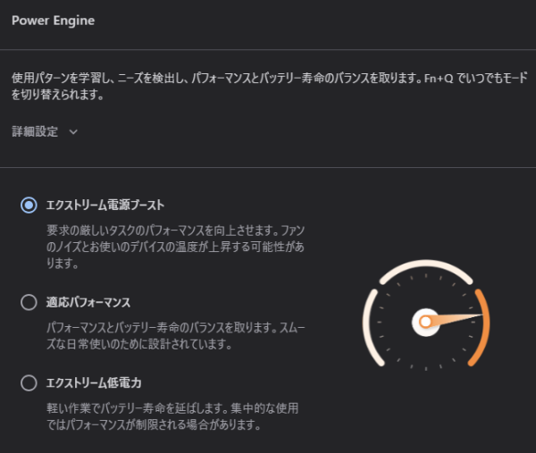 動作モードの画像
