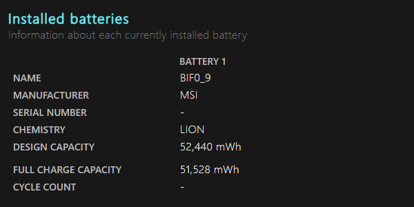 バッテリー容量の画像