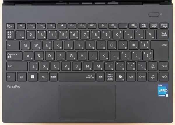 VersaPro J UltraLite タイプVNのキーボード写真