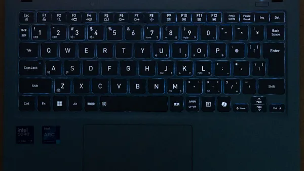 キーボードバックライトの写真