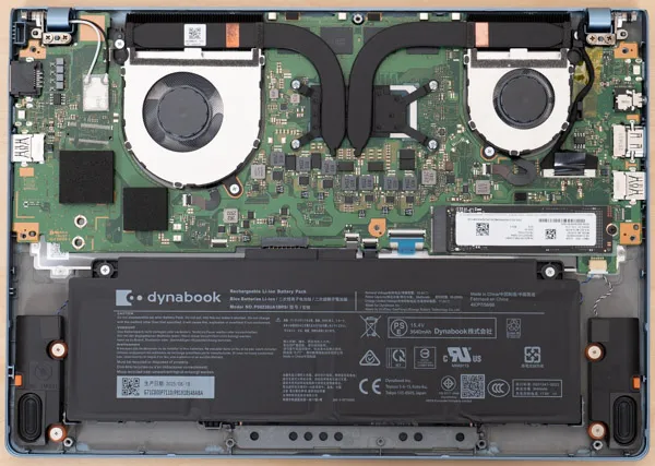 dynabook GR/ZZの内部写真（Core Ultra 7 155H）