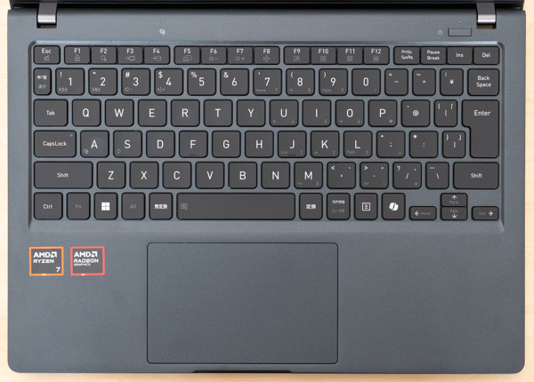 dynabook RA/ZYのキーボード写真